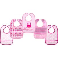 Слинявчик Luvable Friends 5 шт з візерунками, рожевий (2208 F)