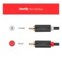Кабель мультимедійний 2xRCA M to 2xRCA M 2.0m AV104 black Ugreen (10518)