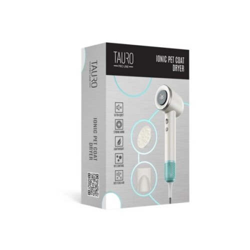 Фен для тварин Tauro Pro Line з технологією генерації негативних іонів з вилкою ЄС білий (TPL70274)