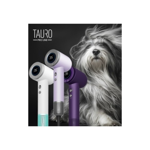 Фен для тварин Tauro Pro Line з технологією генерації негативних іонів з вилкою ЄС білий (TPL70274)