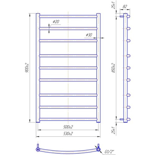 Сушарка для рушників MARIO Класік (1.1.0109.01.P)