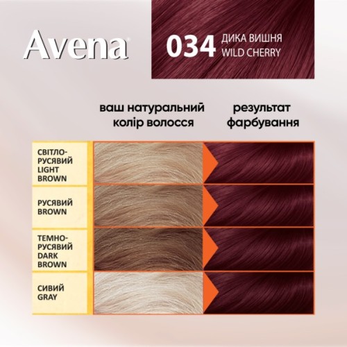 Фарба для волосся Acme Color Avena Gloss Color Стійка 034 - Дика вишня (4823115502681)