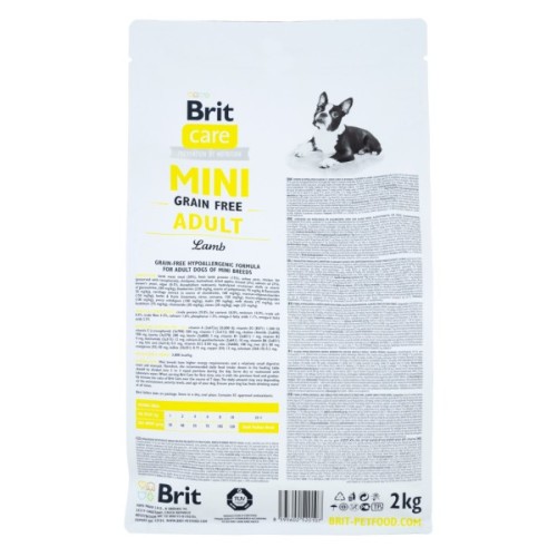 Сухий корм для собак Brit Care GF Mini Adult Lamb 2 кг (8595602520107)