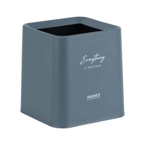 Кошик для паперів Axent Настільний контейнер для сміття, квадратний, сірий (2132-03-A)