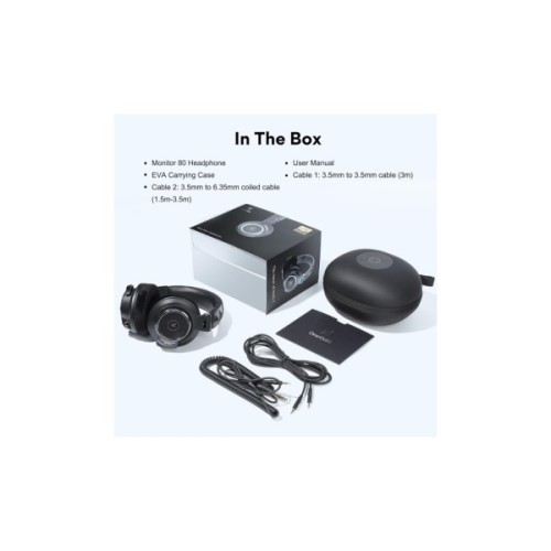 Навушники OneOdio Monitor 80 3,5мм/6,35мм Black (Monitor 80 Black)