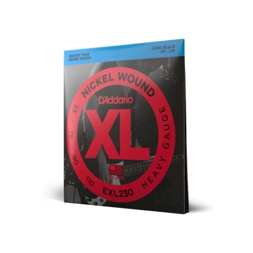 Струни для гітари D'Addario XL Nickel Wound Bass Heavy (55-110) (EXL230)