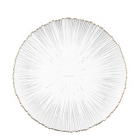 Тарілка Ardesto Mallow, 26.5см, скло, прозорий (AR5013)