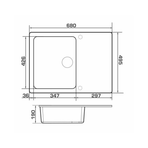Мийка кухонна GRANADO SALAMANKA grafito (gr0609)