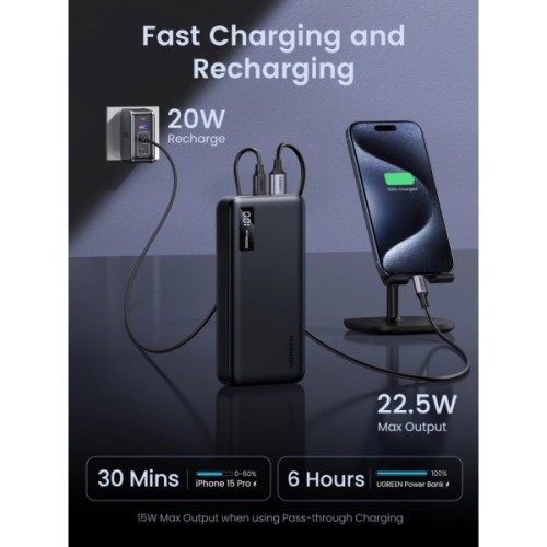 Батарея універсальна Ugreen 20000mAh 20W Two-way Fast Charging (PB312 25683)
