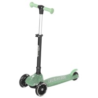 Самокат QPlay Sparkling триколісний дитячий з LED підсвіткою колес Green (ST006SparklingGreen)