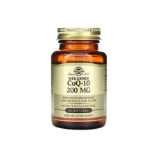 Вітамінно-мінеральний комплекс Solgar Коензим Q-10, 200 мг, Megasorb CoQ-10, 60 гелевих капсул (SOL-00968)