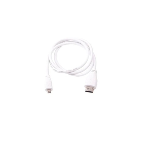 Додаткове обладнання для Мікро ПК Raspberry Pi Кабель microHDMI-HDMI для Raspberry Pi 1м офіційний білий (SC0358)