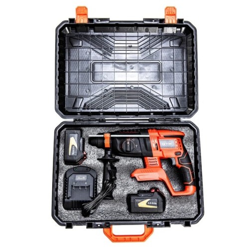 Перфоратор GTM RHC18/26BL, 18В, 2,5Дж, 0-1000об/хв 2x4Ah, кейс (RHC18/26BL)