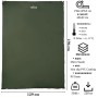 Туристичний килимок Tribe Comfort самонадувний 5 cm Double green (T-BB-0015-green)