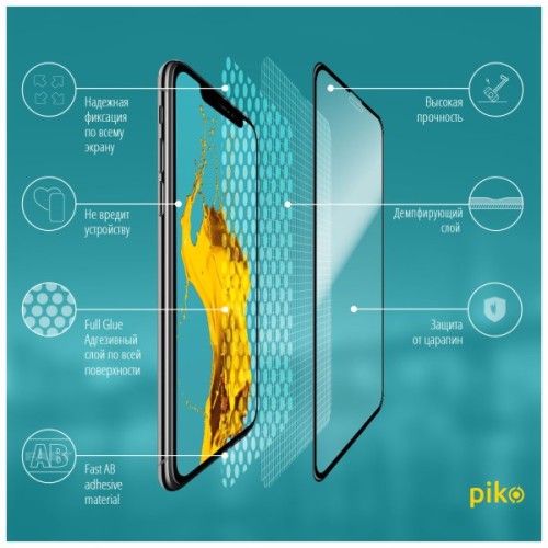 Скло захисне Piko Full Glue Apple iPhone XS Max Black (1283126487323)