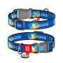 Нашийник для тварин WAUDOG Nylon з QR паспортом "Прапор" пластиковий фастекс XL (4504-0229)