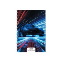 Блокнот Maxi А5, пластикова обкладинка, спіраль, 60 арк., клітинка (MX21213-09)