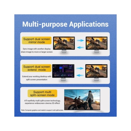 Кабель мультимедійний DisplayPort M to DisplayPort M 1.5m 8K60Hz black Vention (HCCBG)