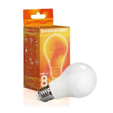 Лампочка EVROLIGHT 8Вт 4200К A-8-4200-27