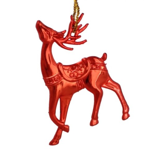 Прикраса декоративна Chomik Прикраса-підвіска пластикова "Олень, сніжинка, снігови (5900779895874_1)