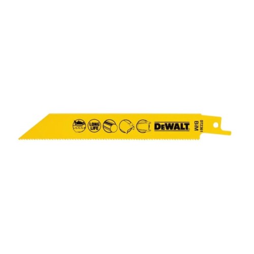 Полотно DeWALT пиляльне біметалеве, швидкий пропил, 152 мм, 14 TPI, 5 шт (DT2361)