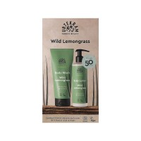 Набір косметики Urtekram Органічний подарунковий набір Дикий лемонграс Гель для душу 200 мл + Лосьйон для тіла 245 мл (5701058011905)