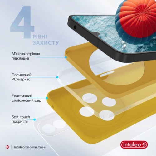 Чохол до мобільного телефона Intaleo Silicone Xiaomi Redmi 14C 4G Yellow (1283126617027)