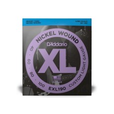 Струни для гітари D'Addario XL Nickel Wound Bass Custom Light (40-100) (EXL190)