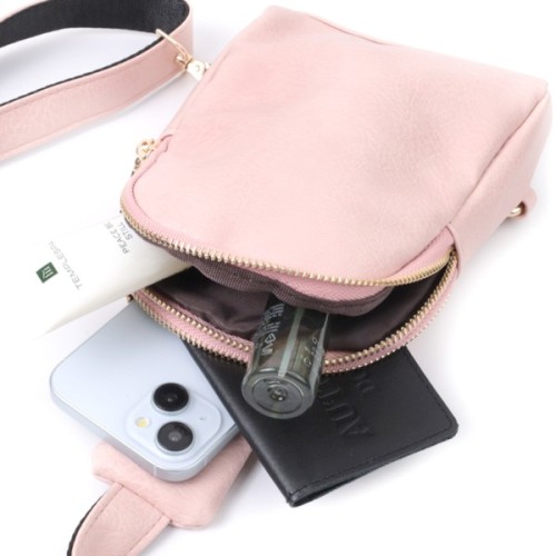 Сумка Vintage Маленька жіноча через плече з екошкіри Рожева (22782)