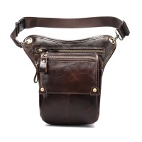 Сумка Vintage На пояс шкіряна Коричнева (20013)