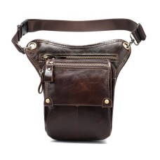 Сумка Vintage На пояс шкіряна Коричнева (20013)