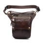 Сумка Vintage На пояс шкіряна Коричнева (20013)