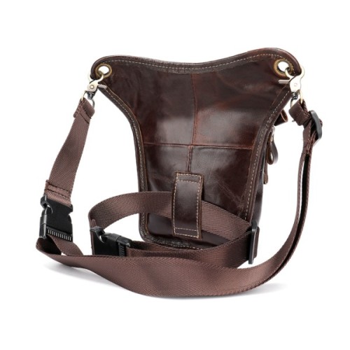 Сумка Vintage На пояс шкіряна Коричнева (20013)
