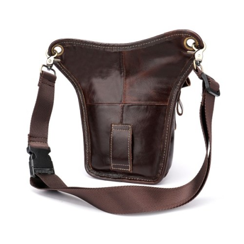 Сумка Vintage На пояс шкіряна Коричнева (20013)