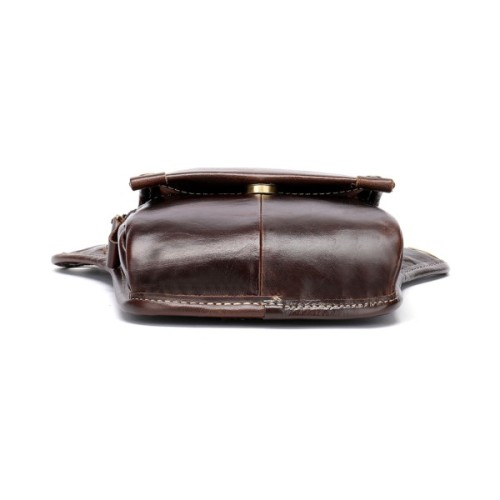 Сумка Vintage На пояс шкіряна Коричнева (20013)