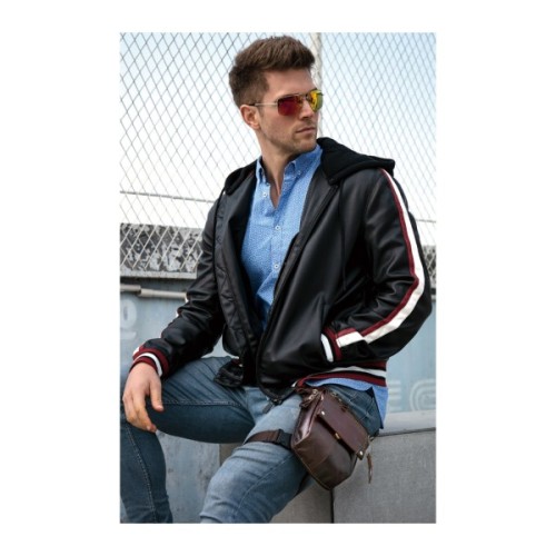 Сумка Vintage На пояс шкіряна Коричнева (20013)