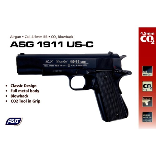 Пневматичний пістолет ASG US-C Blowback (19818)