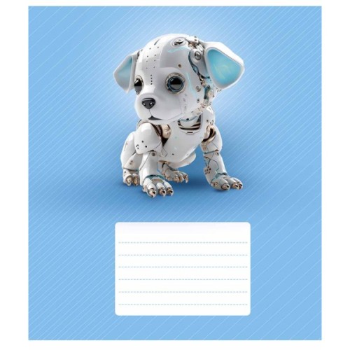 Зошит Школярик Robot animals 12 аркушів лінія (012-3331L)