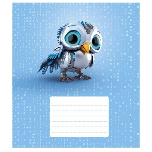 Зошит Школярик Robot animals 12 аркушів лінія (012-3331L)