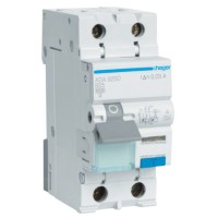 Диференціальний автоматичний вимикач Hager 1-п.+N 25A B 30mA (6kA) A (B) (ADA925D)