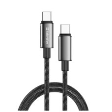 Дата кабель USB-C to USB-C 1.0m 5A 100W zinc alloy braided black ColorWay (CW-CBPDCC098-BK)