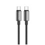 Дата кабель USB-C to USB-C 1.0m 5A 100W zinc alloy braided black ColorWay (CW-CBPDCC098-BK)