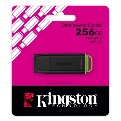 USB флеш накопичувач Kingston 256GB DataTraveler Exodia Black-Green USB 3.2 (DTXG2/256GB)