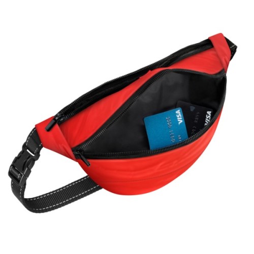 Поясна сумка-бананка для собак WAUDOG Family 33х17х10 см червона (56893)