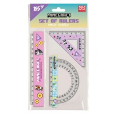 Лінійка Yes набір Minecraft.Spring, лінійка 15 см (3 предмети) (370689)