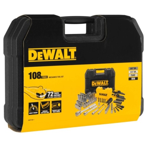 Набір інструментів DeWALT 1/4" и 3/8", 108 шт. (DWMT73801-1)