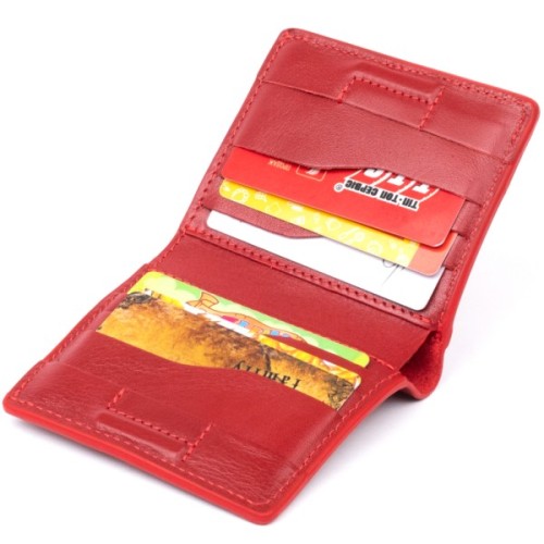 Гаманець Grande Pelle З накладною монетницею Червоний (11331)