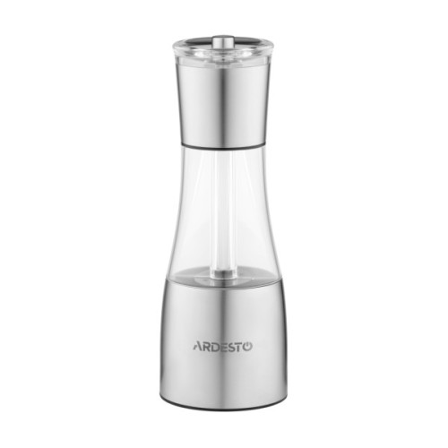 Млинок для спецій Ardesto Gemini, 140мл, акрил, нержавіюча сталь, прозорий (AR1419SS)
