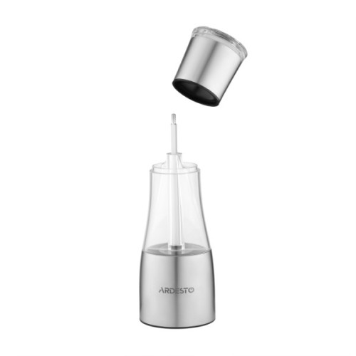 Млинок для спецій Ardesto Gemini, 140мл, акрил, нержавіюча сталь, прозорий (AR1419SS)