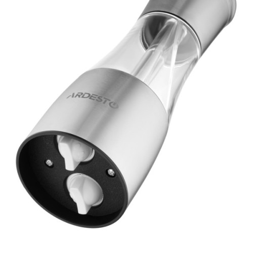 Млинок для спецій Ardesto Gemini, 140мл, акрил, нержавіюча сталь, прозорий (AR1419SS)